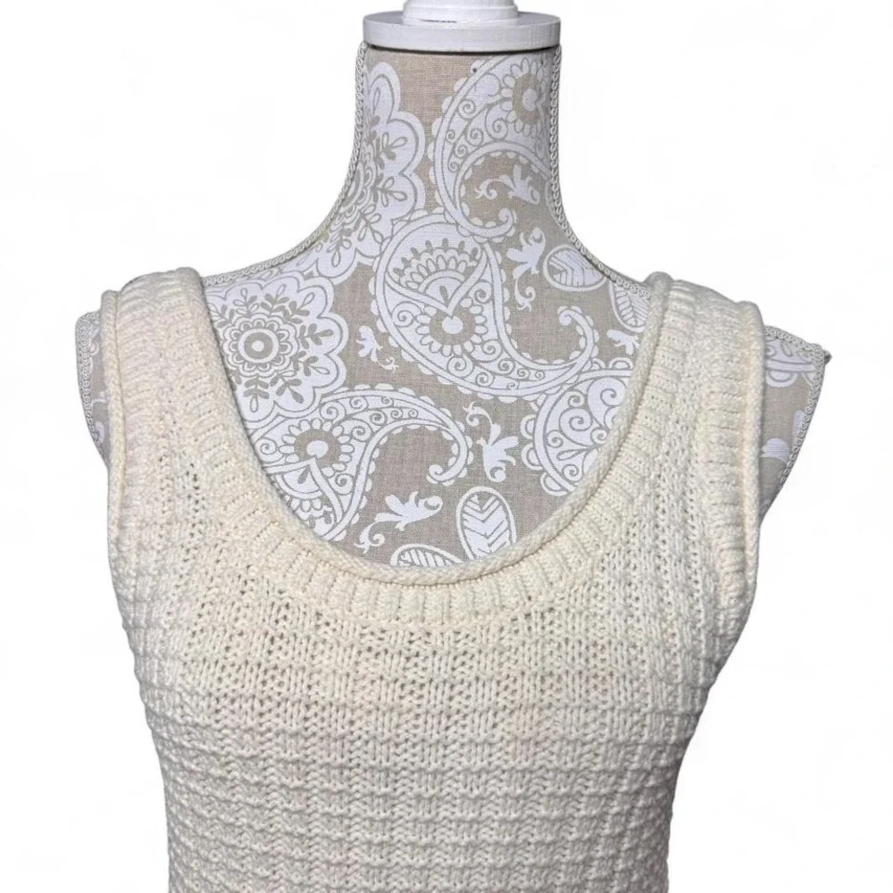 Madewell Knit White Basic Neutral Closet Staple Tank Top Minimalist Size XS - Picture 3 of 6